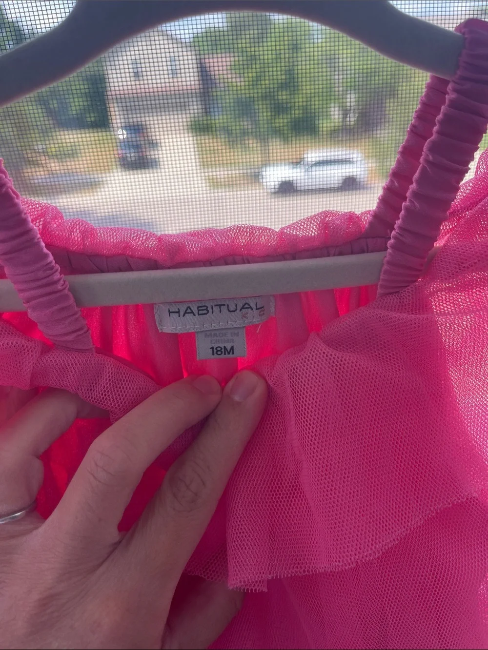 Habitual Hot Pink Tiered Tulle Dress